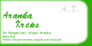 aranka kreps business card